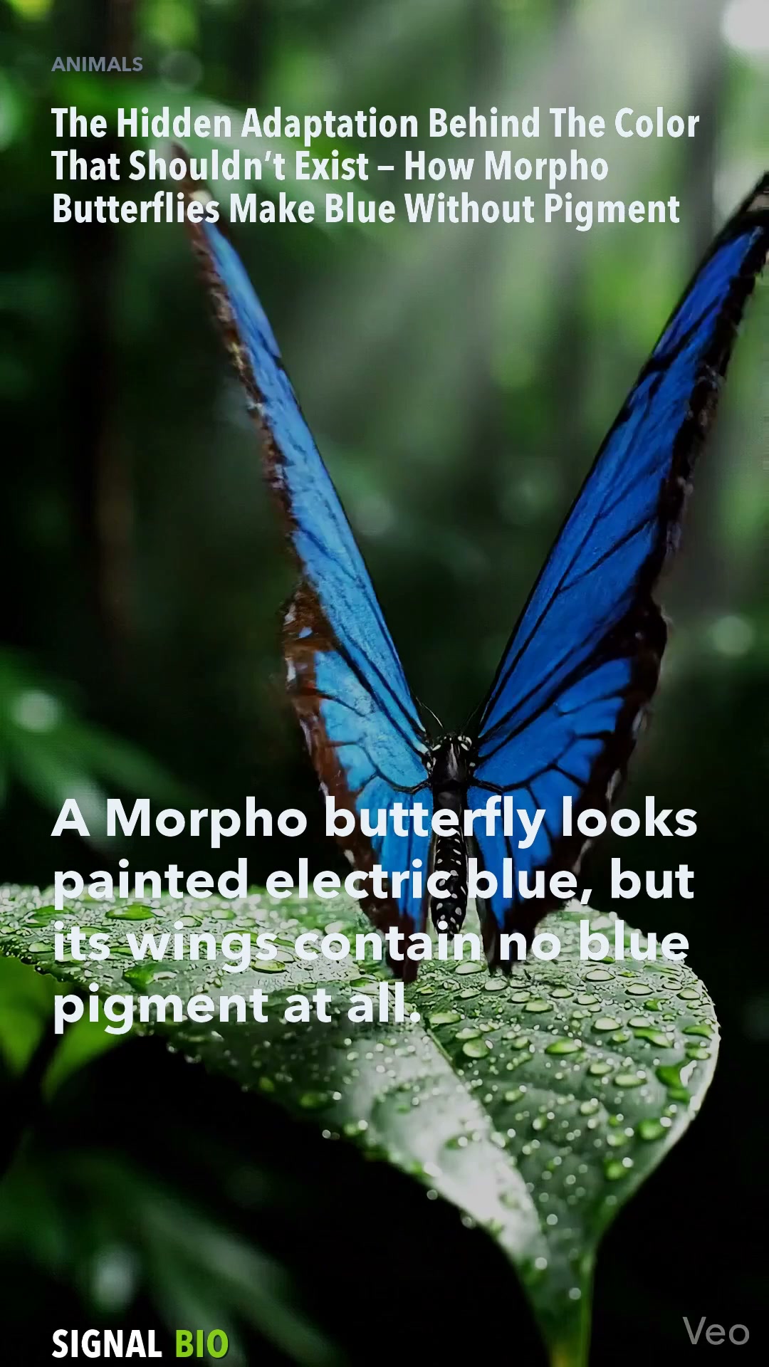 The Hidden Adaptation Behind The Color That Shouldn’t Exist — How Morpho Butterflies Make Blue Without Pigment