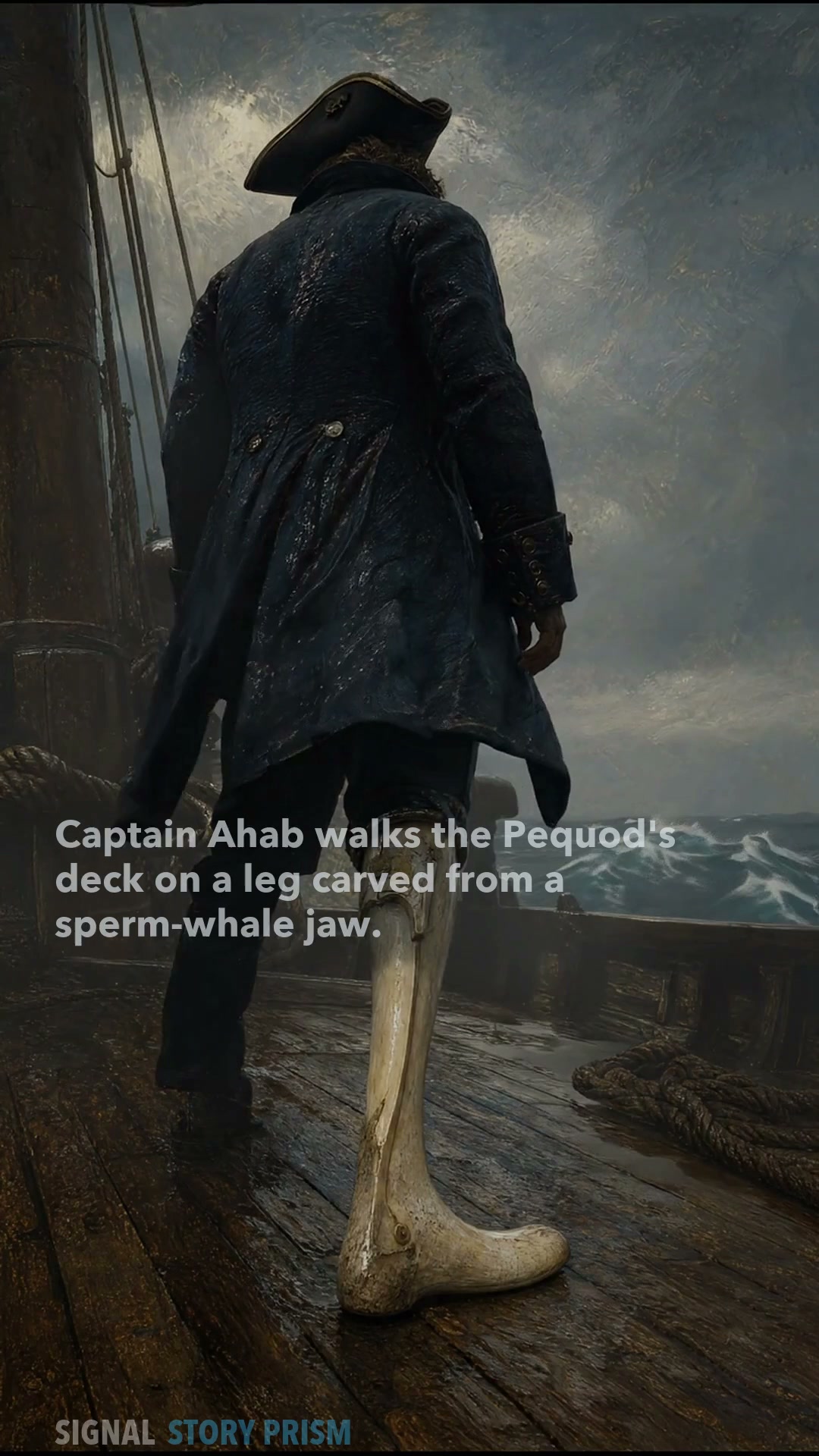 Why Ahab's leg is about a wound that becomes a compass