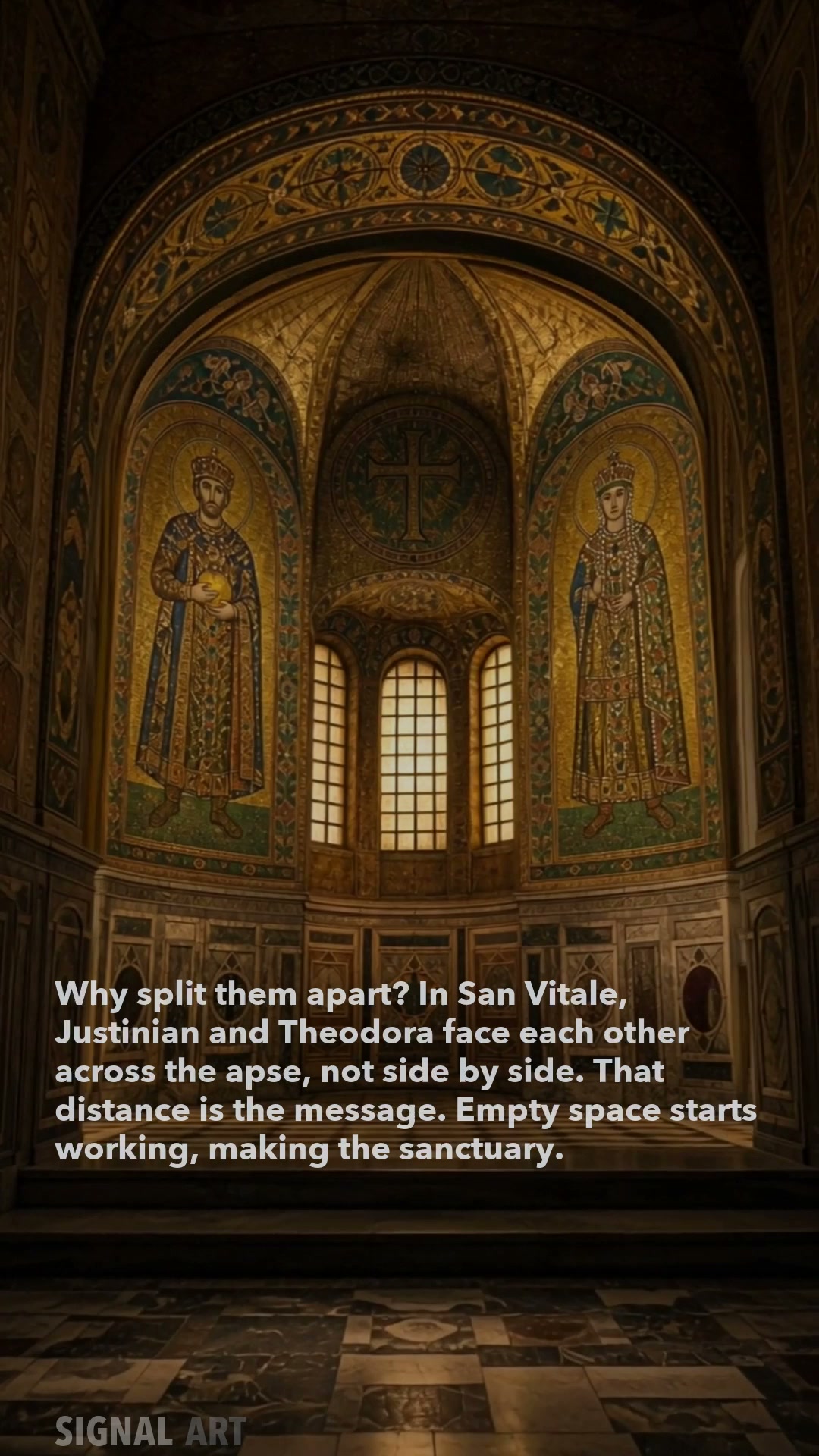 Why the Ravenna Mosaics put Justinian and Theodora across the apse